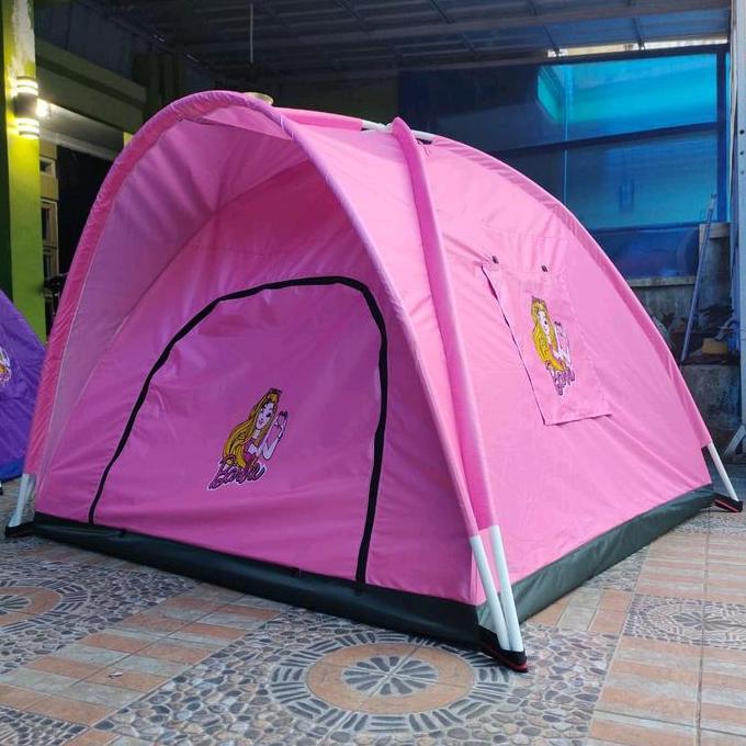 Kyut- Tenda Anak Warna Pink Gambar Hello Kitty, Berbie,Lol Muat Nyampe Anak Umur 1-12 Tahun Cewek