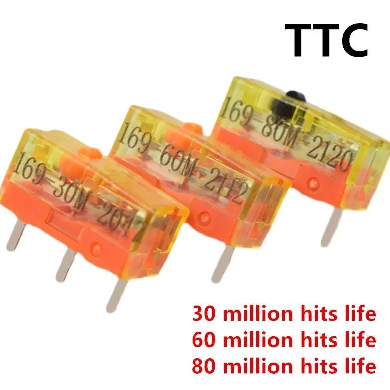 1Pcs New TTC dustproof gold series mouse micro switch 3-pin gold alloy contact 30M 60M 80 million cl