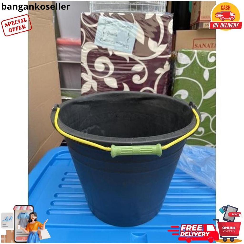 New Ember Cor Karet / Ember Hitam / Ember Anti Pecah / Ember 10-15-20 Liter Original Produk