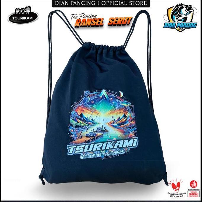 TAS PUNGGUNG SERUT TSURIKAMI Multi Fungsi String bag Gendong buat mancing