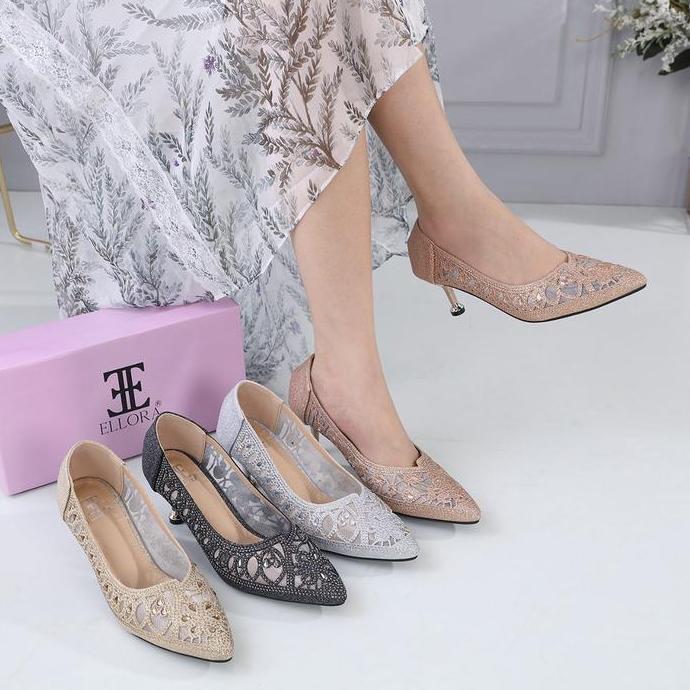 PROMO DISKON - ELLORA EZ-8660 Sepatu Heels Pesta Wanita Import Premium