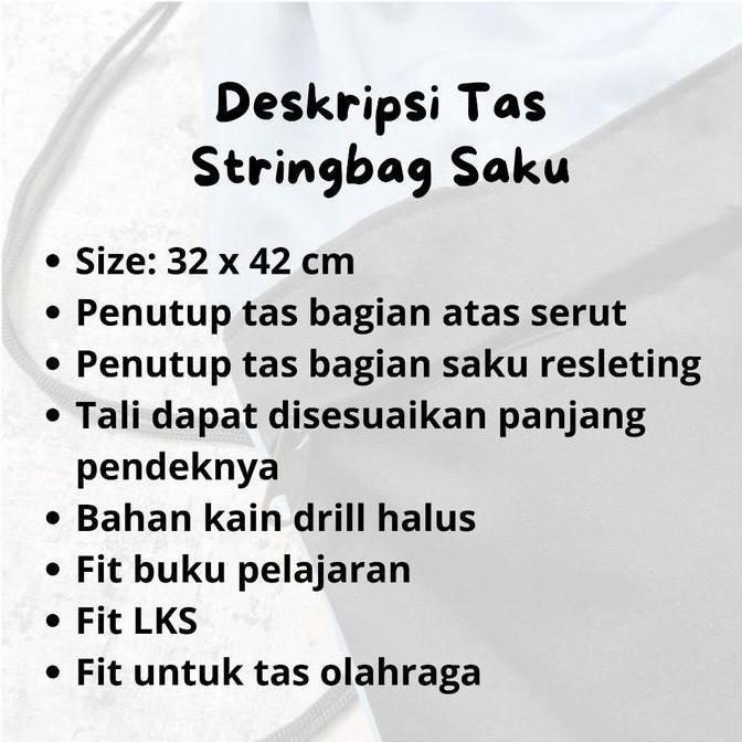 Simplypop Joongdunk Stringbag Saku Motif Tas Ransel Serut Pocket Raikantopeni Kain Drill thailand th