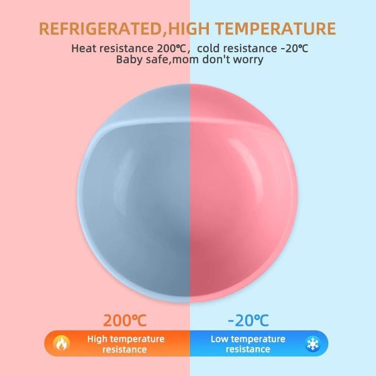 Sale Cookglory Set Piring Makan Bayi Silikon - Piring Silikon Bebas Bpa & Set Makan Penting