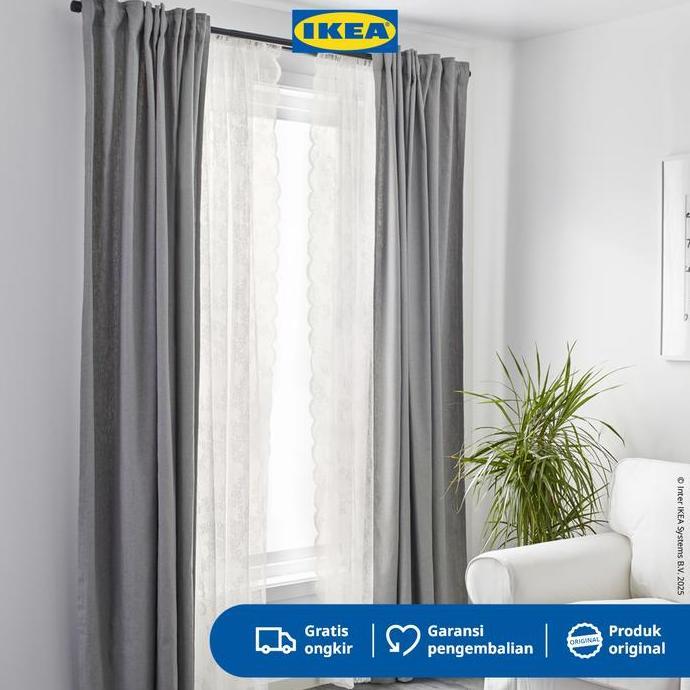 Promo IKEA ALVINE Vitrase Putih Pudar 145x250cm Diskon