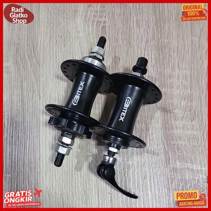 Murah Hub Fixie Bitex 36H Set Depan Belakang Hub Sepeda Bitex