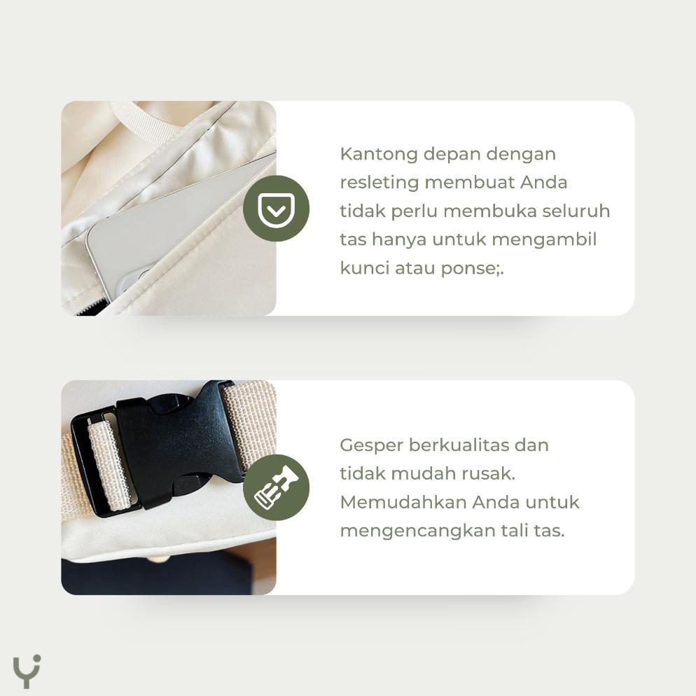 New Deals Youra - Tas Pinggang Unisex Pria Wanita / Waist Bag Unisex / Tas Pinggang Waterproof Korea