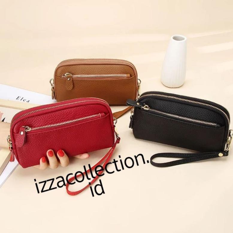 Promo Dompet Wanita Panjang 3 Resleting Muat Hp 7 Inch Kunci Dan Uang Kosmetik Korean Stile Viral Ke