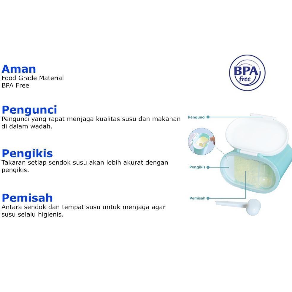 Premium Babysafe - Mc002 - Wadah Penyimpanan Susu Formula 800 Ml | Toples Susu Formula | Kotak Susu 