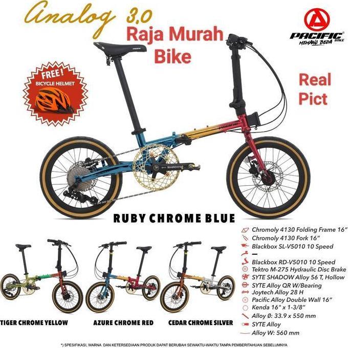 Terlaris Sepeda Lipat Pacific Analog 3.0 16 In Sepeda Lipat 16 In Pacific
