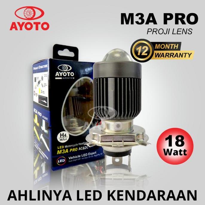 (LIVE) LAMPU LED MOTOR MOBIL AYOTO KAKI 3 H4 SERIES PREMIUM / M3A M4A A2H4 A2EH4