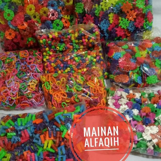 APE TK PAUD Mainan Edukasi Aneka Meronce 1kg Melatih Kreativitas