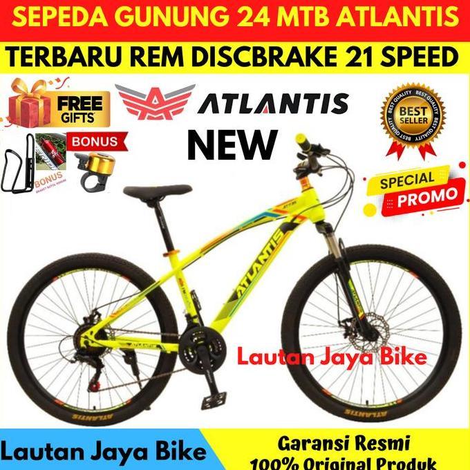 Terlaris Sepeda 24 Mtb Atlantis Rem Cakram