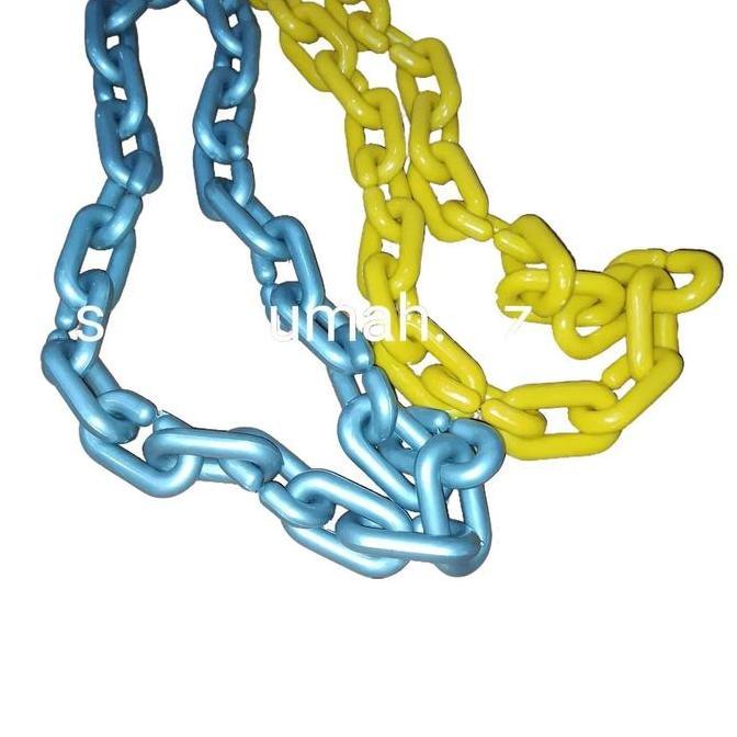 TERMURAH RANTAI PVC 12MM warna 12 MM PER 1M RANTE PLASTIK PLASTIC 1 METER warni tali pvc rantai akse