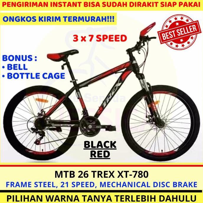 Terlaris Sepeda Gunung Mtb 26 Trex Xt-780 21 Speed Murah