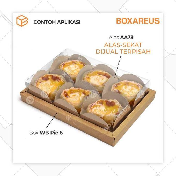 Box Mika Pie Packaging Sekat 6 Egg Tart Dus Kotak Kue | WB Pie 6
