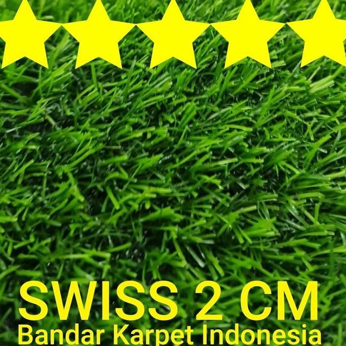karpet rumput swiss 2 cm rumput sintetis meter rumput sintetic meter