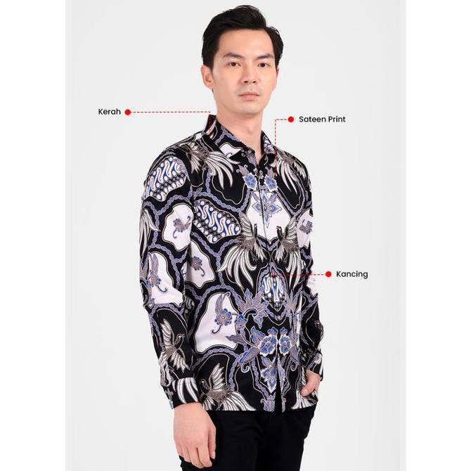MANZONE - Kemeja Batik Lengan Panjang Pria Daranjaka 3 Modern Fit
