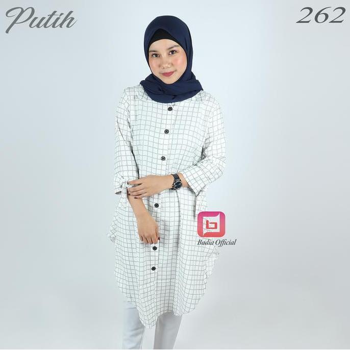 Kemeja Flanel Tunik Wanita
