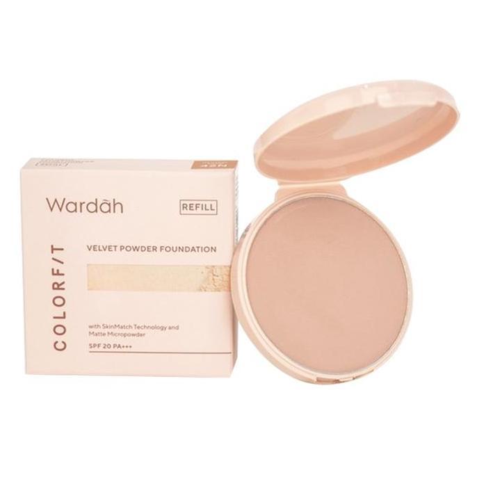 REFILL Wardah Colorfit Velvet Powder Foundation - Bedak Padat
