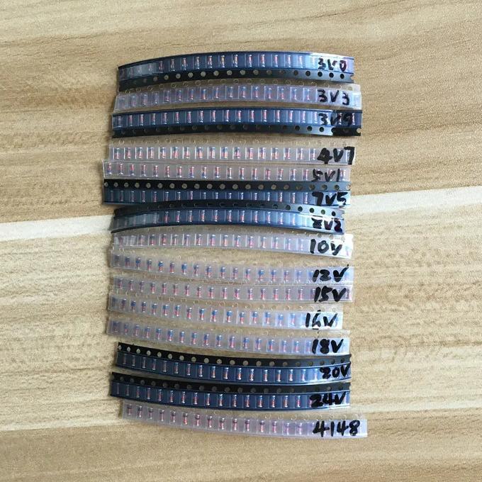 LL34 SMD Zener diode package 1/2W 3v-24v 15 kinds *20pcs=300pcs  1N4148 KIT