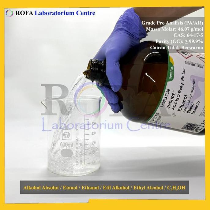 New- Alkohol Absolut / Etanol / Ethanol / Etil Alkohol / Ethyl Alcohol / C2H5Oh Pro Analisis Eceran 