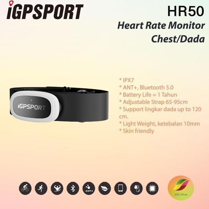 iGPSport Heart Rate Monitor HR50 HR 50 Chest Dada