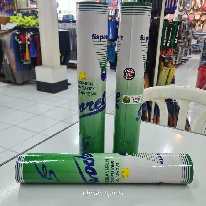 TERMURAH - Shuttlecock Shuttle Cock Kok Badminton Bulutangkis Saporete Hijau Lancip Spin