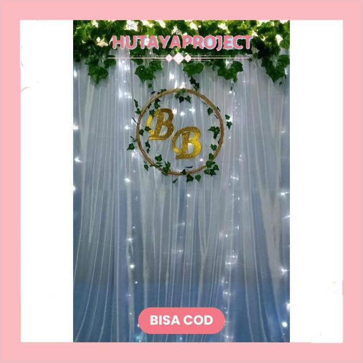 HUTAYAPROJECT PAKET BACKDROP F DEKORASI LAMARAN AQIQAH AKAD SEDERHANA/ PHOTOBOOTH LAMARAN/ WEDDING P