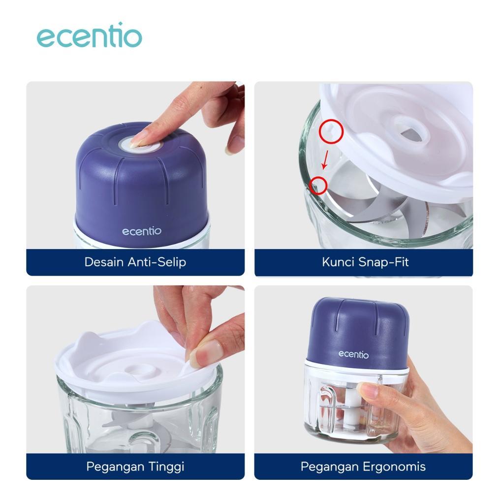 HOT ECENTIO BLENDER 6 PISAU COPER DAGING DAN BUMBU 250ML PERALATAN DAPUR CHOPPER BLENDER MINI BLENDE