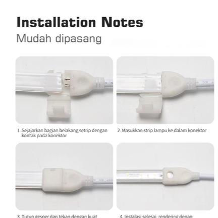 New Paket Lampu Led Neon Flex 220V Waterproof Lengkap Tinggal Colok Siap Pakai / Lampu Kamar Lampu H
