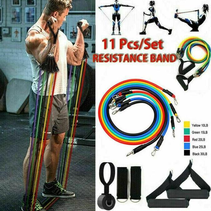 Alat Olahraga Fitnes Tangan Resistance Band Pull Up Karet Tali Olahraga Tangan Gym JA10