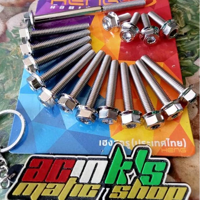 Baut Cvt Beat Scoopy Vario 110 Stainless Heng Original (17Baut)