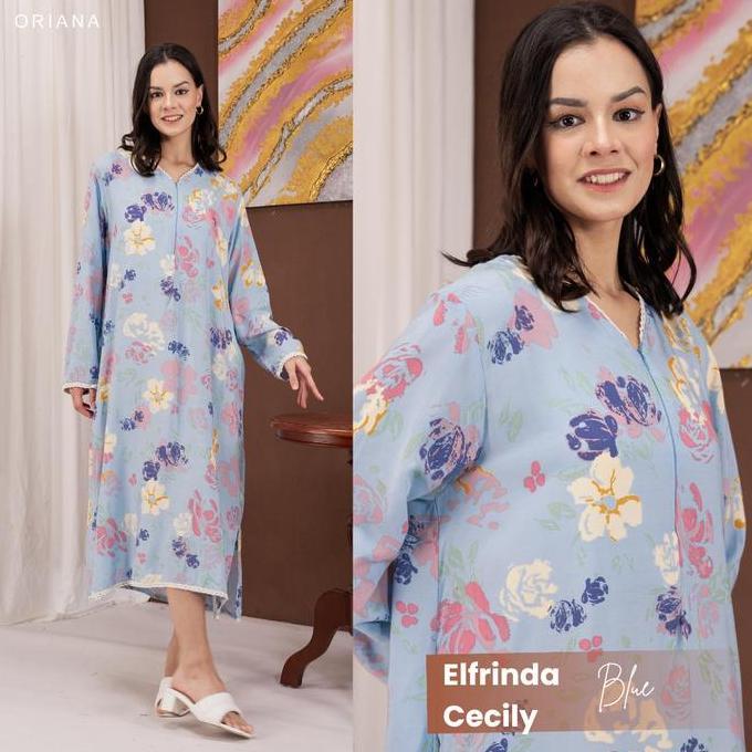 Oriana Homewear Daster Panjang Elfrinda Sizing Collection | Gamis Busui Hijab Friendly
