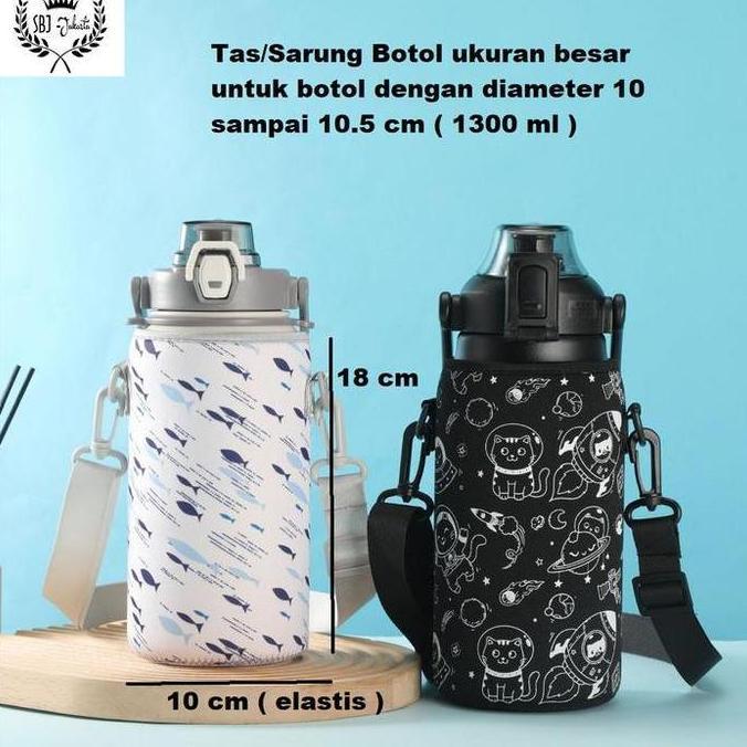 HOT PRODUCT TAS TERMOS TUMBLER SARUNG BOTOL MINUM ELASTIS DENGAN TALI PANJANG /  TAS SARUNG BOTOL MI