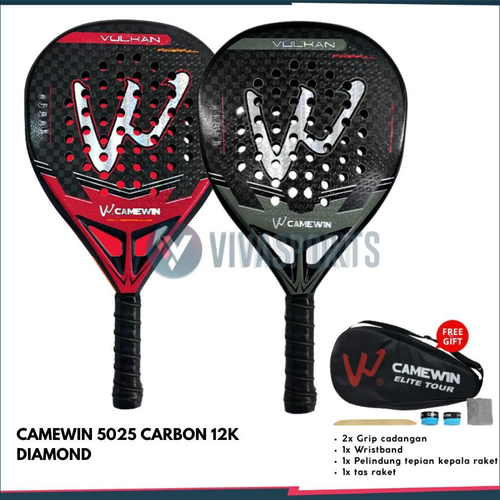 VIVASPORTS - CAMEWIN 5025 VULKAN Raket Padel Carbon 12K / Padel Racket CAMEWIN 5025 Original