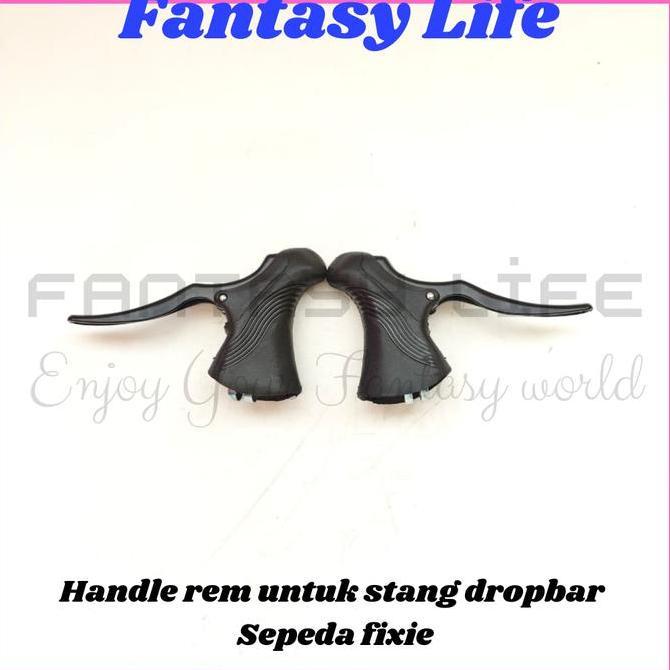 Fantasy Brake Lever Fixie Handle Rem Untuk Dropbar Stang El Melengkung Sepeda Fixie Sepasang