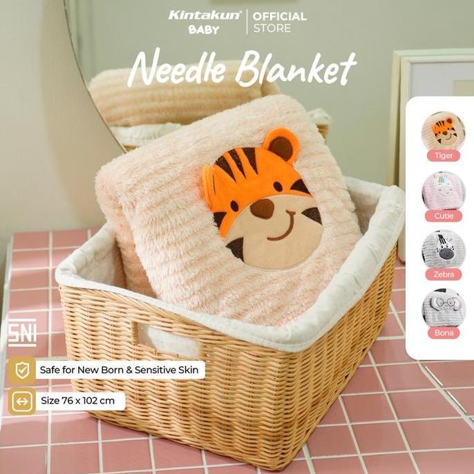 DISKON [PELUK SI KECIL] Ba Selimut Anak Bayi Needle Blanket Selimut Bulu Karakter Hewan Lucu Lembut 