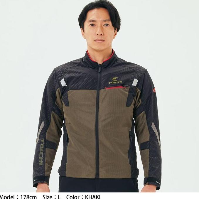 RS TAICHI RSJ331 TORQUE MESH JACKET - KHAKI