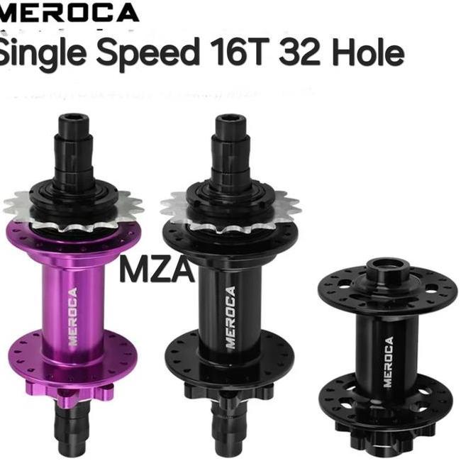 Meroca Hub Freehub Single Speed Disc Brake 32 Hole 16T 5 Bearing Hub Sepeda Bmx Dirt Jump Fixie