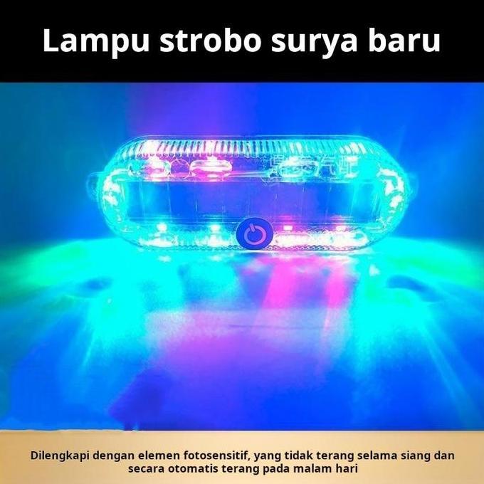 Promo Lampu peringatan anti-tabrakan belakang mobil dan sepeda motor multifungsi, tanpa kabel, lampu