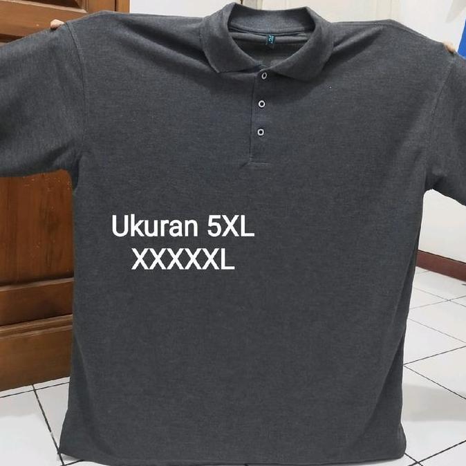 KAOS POLO KERAH PRIA POLOS JUMBO UKURAN 5XL 4XL 3XL KAOS LAKOS BIGSIZE Baju Maroon Uni Navy Pendek