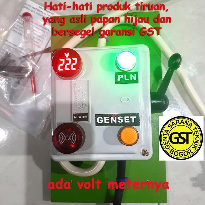 TUAS PEMINDAH LISTRIK PLN KE GENSET (ADA VOLT METERNYA) CAM STARTER OHM SAKLAR ORIGINAL DAN TERPERCA
