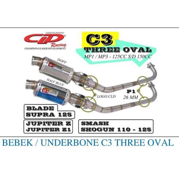 Knalpot Cld Racing C3 Jupiter Z/Supra/Smash/Shogun,Blade/Supra 125,Jupiter Z1 Original Dan Terpercay