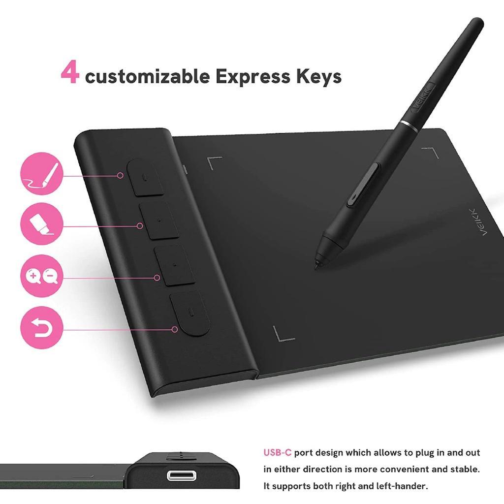 Drawing Tablet Veikk Vk430 Digital Graphic Tablet Osu Alt S640 Vk640 A30