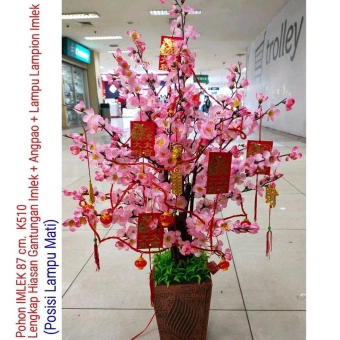 Pohon imlek besar 87cm angpao suncia sakura  mehwa murah tahun baru imlek Bunga