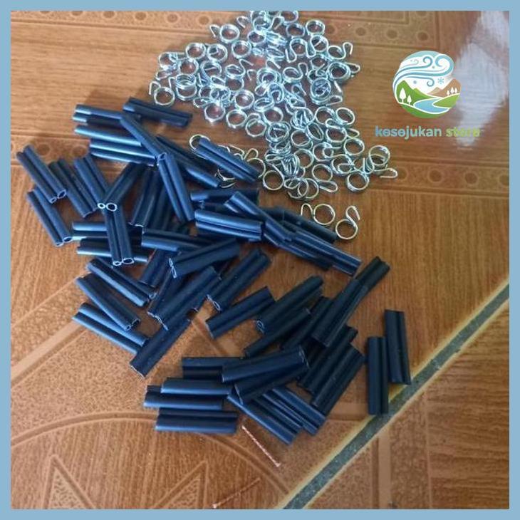 (PANCING) KLEM + RING 8 JERAT RACIK GANTUNG RUAK2 ISI 100 PCS PRIVASI AMAN