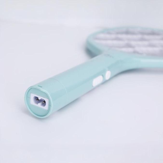 AOKI Raket nyamuk baterai lhitium Kabel Charger warna macaron