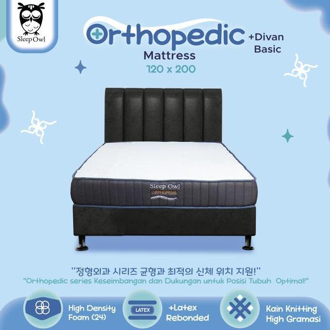 SLEEP OWL ORTHOPEDIC Kasur Busa Rebonded Latex 120 x 200 Fullset