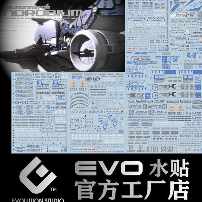 HG 1/144 DENDROBIUM GUNDAM GP03 STAMEN WATER DECAL EVOLUTION MONSTER