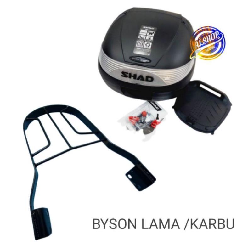 PAKETAN BOX SHAD SH29 SH 29 DAN BREKET BOX MOTOR YAMAHA BYSON NEW BYSON OLD BYSON